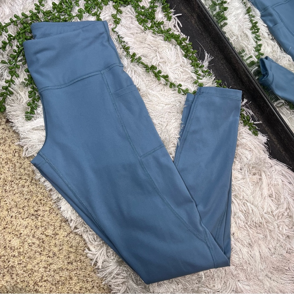 .!🌼3/$30🌼Espidoo Slate Blue Pocket Leggings Size Small